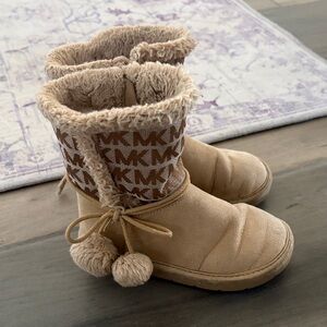 Toddler Michael Kors Kids Beige and Brown Boots
